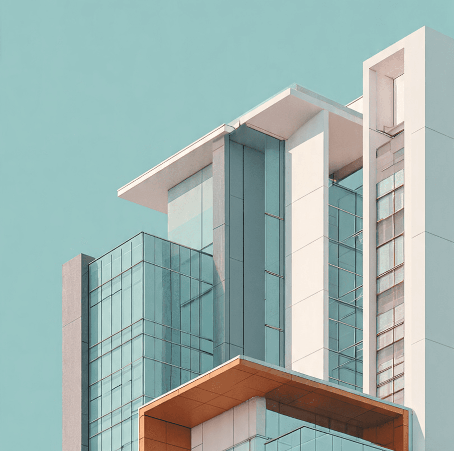 Modern minimalist office architecture