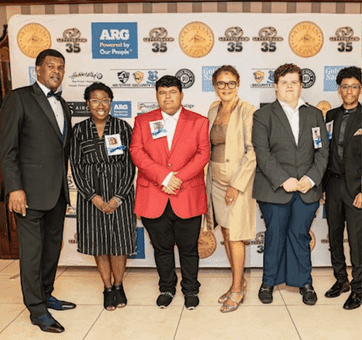 Photographer holding camera