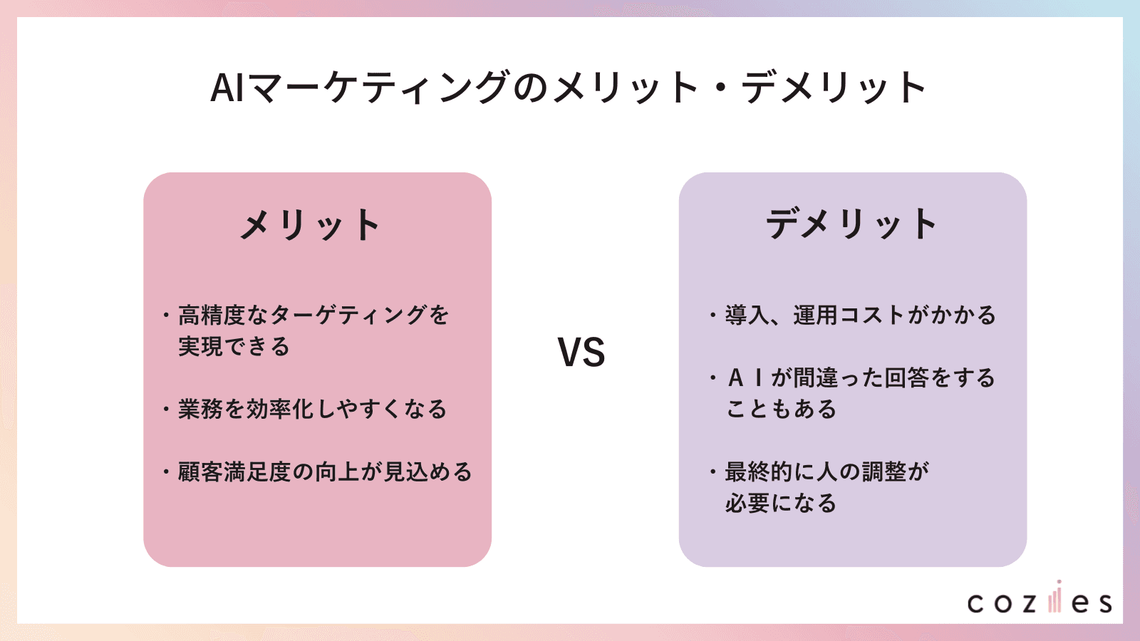 AIマーケティングのメリット・デメリット