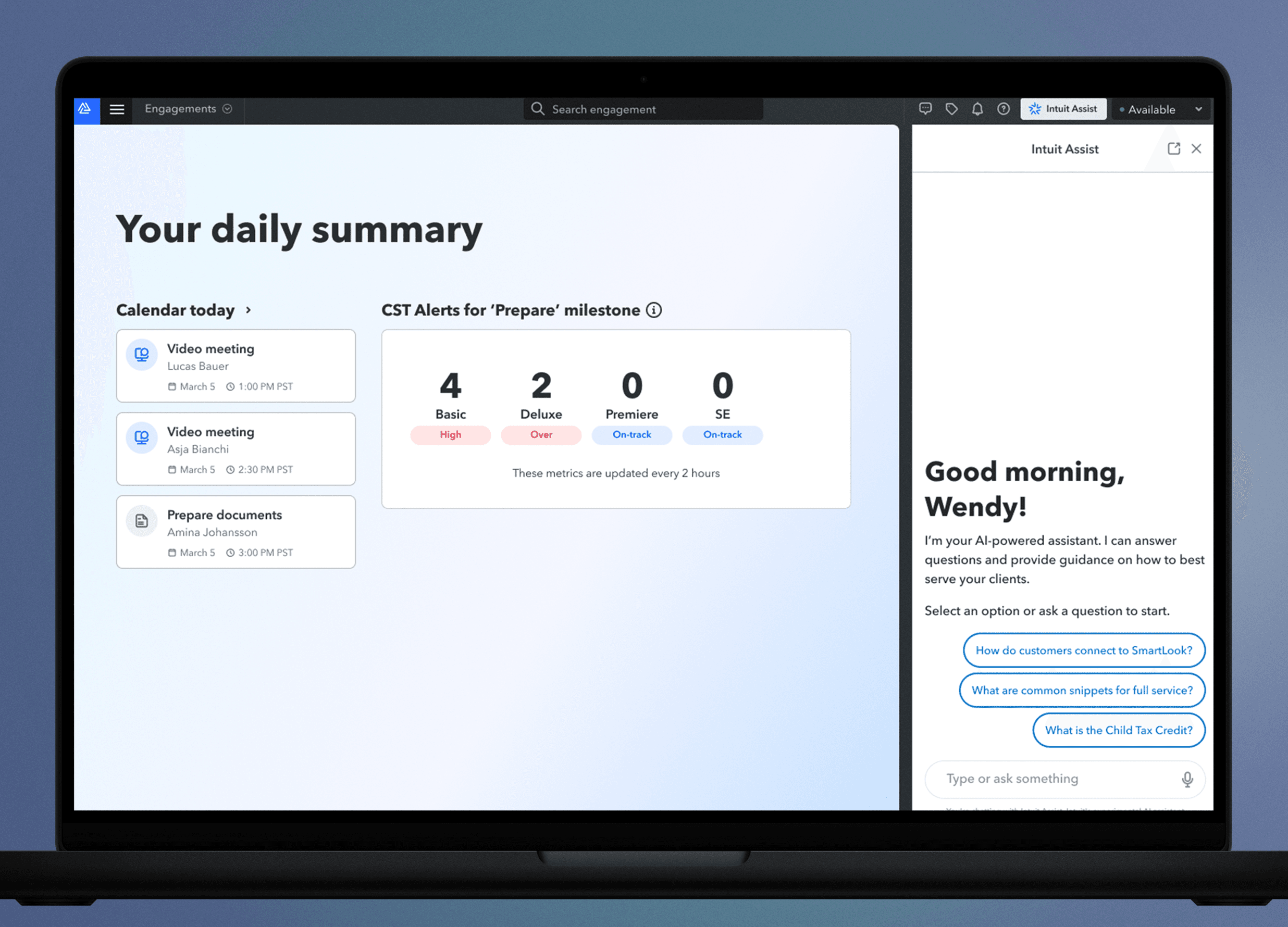 Intuit - Virtual Expert Portal - MacBook screen