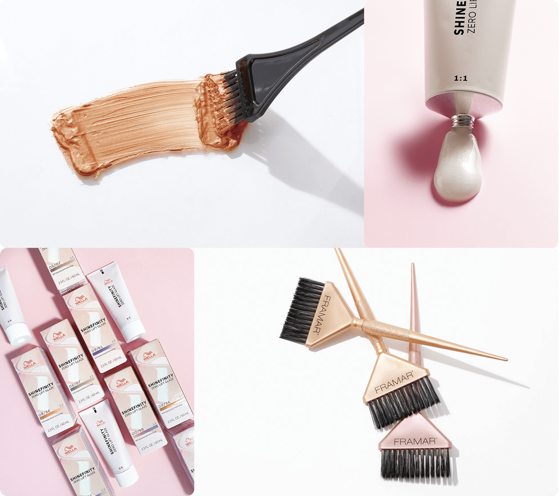 Fashion collage featuring 2017 collections from JW Anderson, Valentino, and Simone Rocha with tropical palm leaves