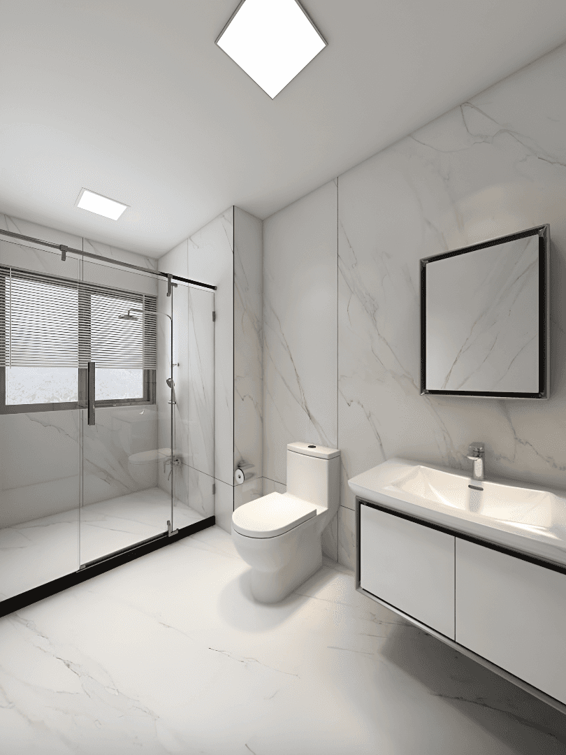 Simil Marmol en casa moderna