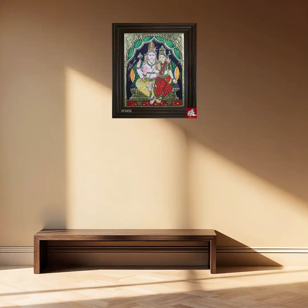 Tanjore Shiva Parvati Painting
