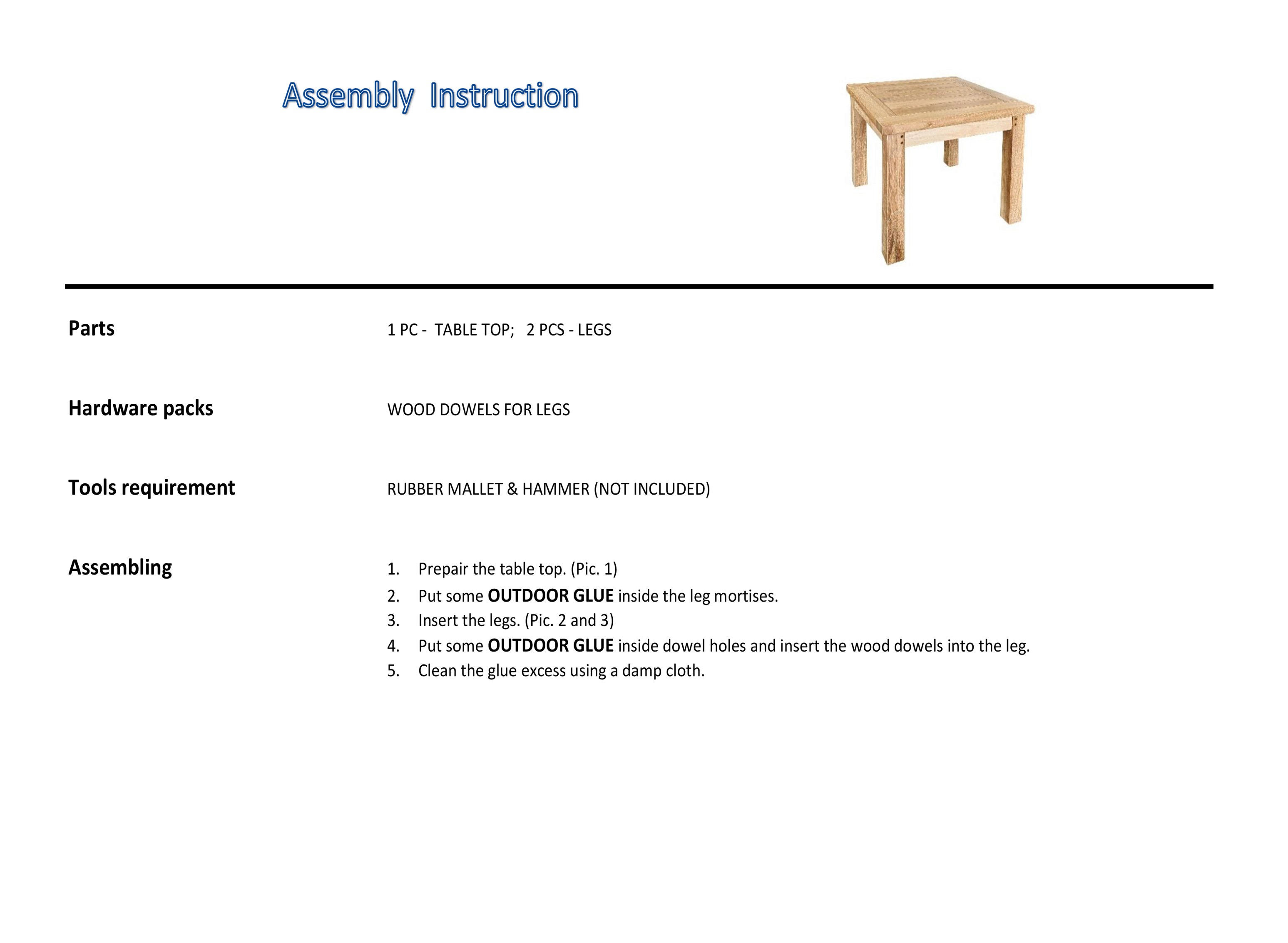 assembly instruction