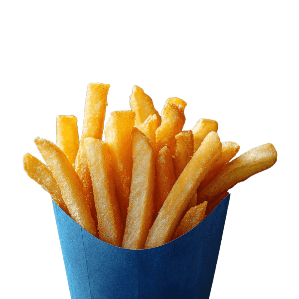 Portion de frites dans un cône, aliment préféré d'Ilies MANATA