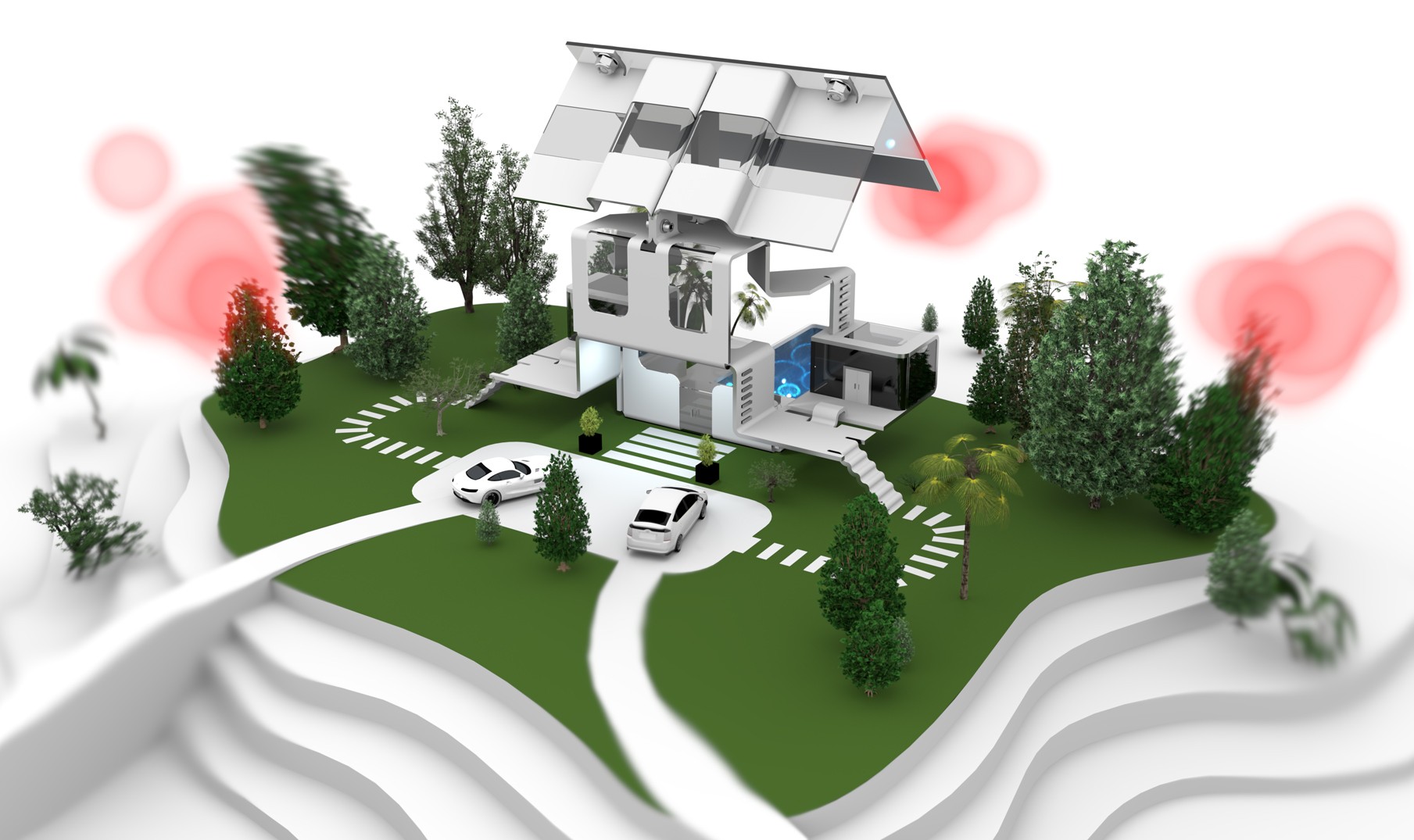 Family posing together for a group portrait.