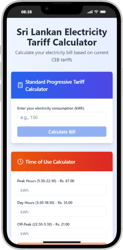 electricity mobile cal