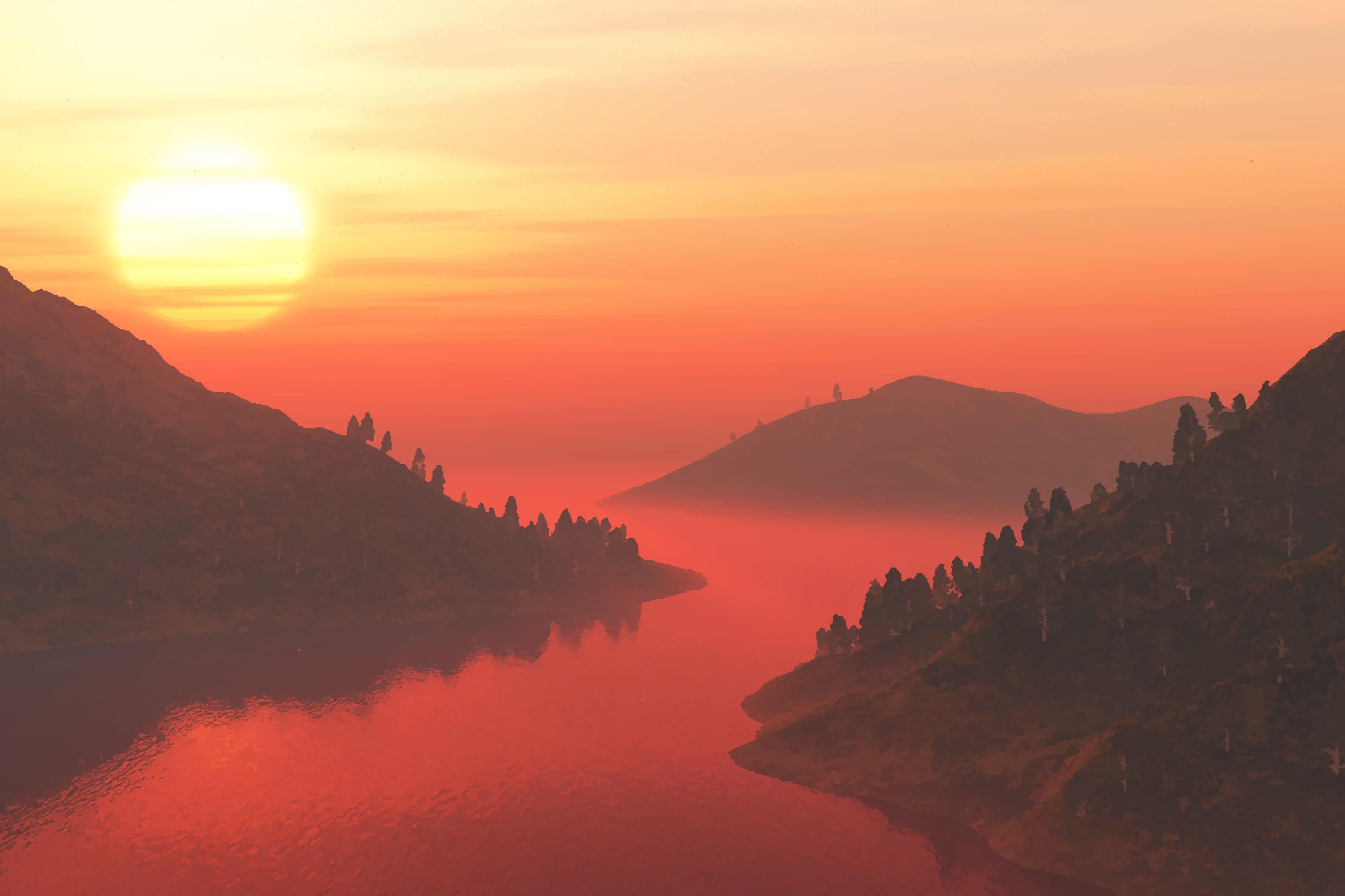 Sunset panorama