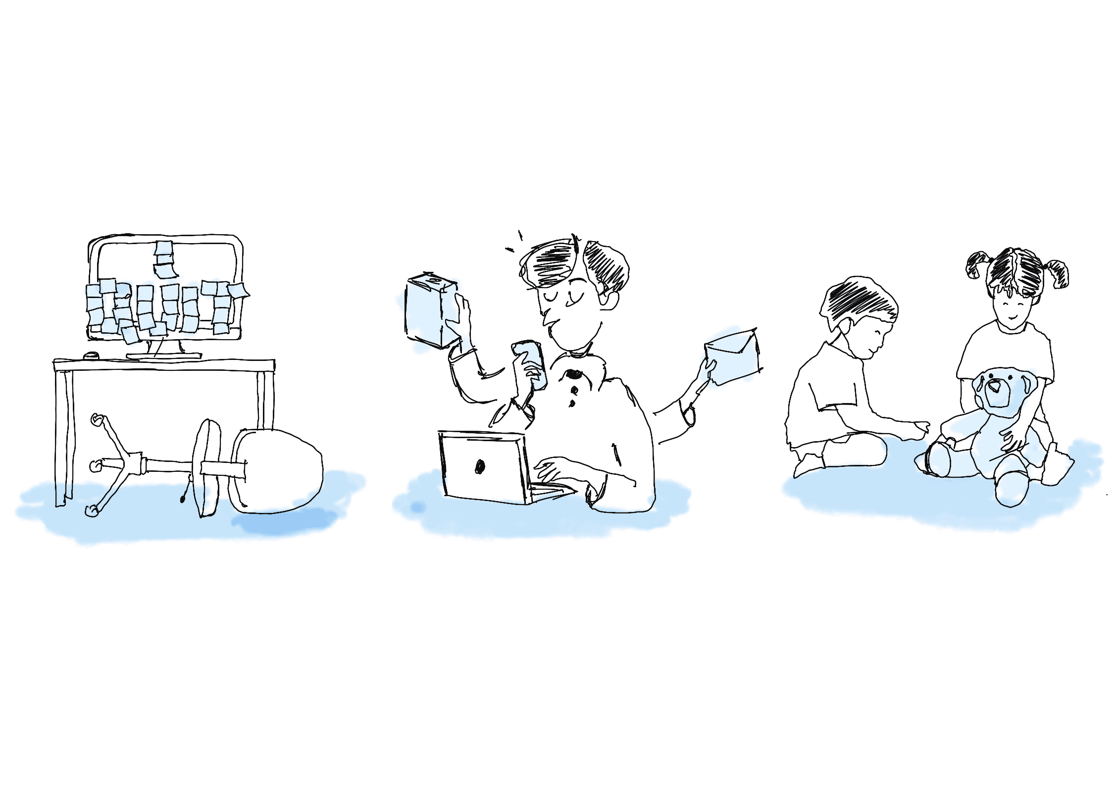 Illustration representing "Reasons why parents might enrol their kids into a daycare"