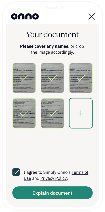 Simply Onno when uploading a document.