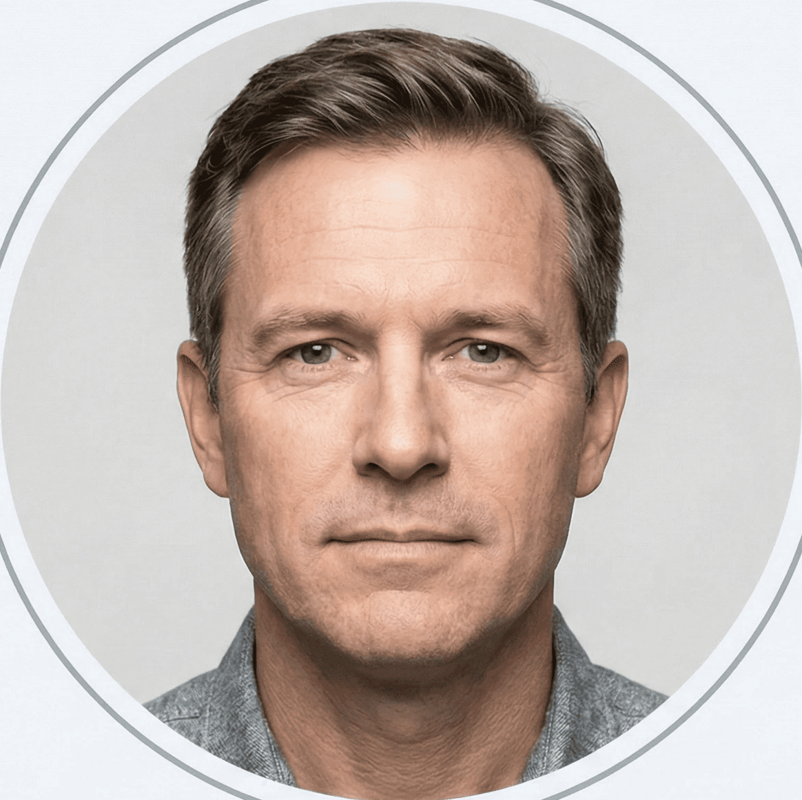 a man with a beard and glasses posing for a picture