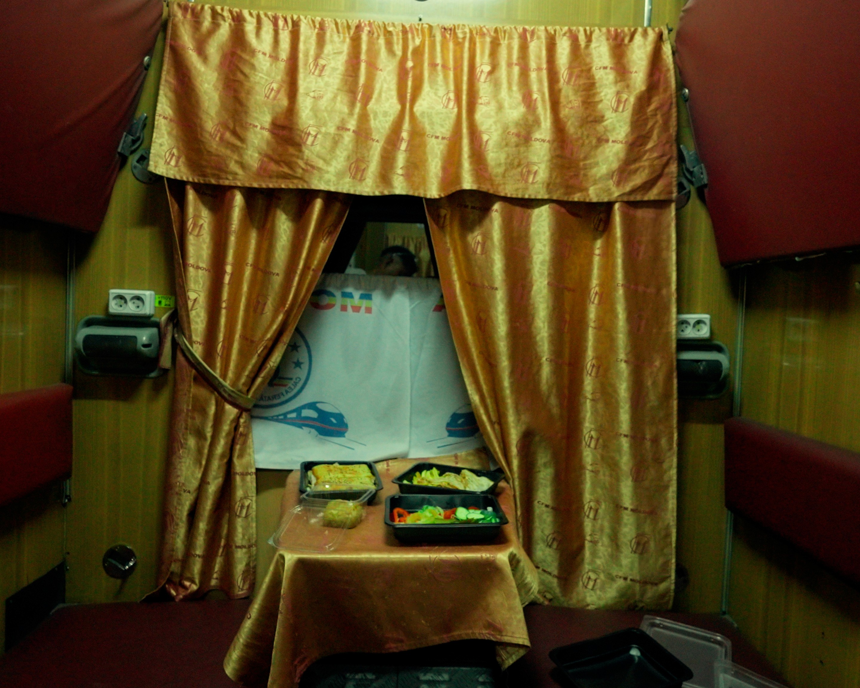 Inside the sleeper compartment