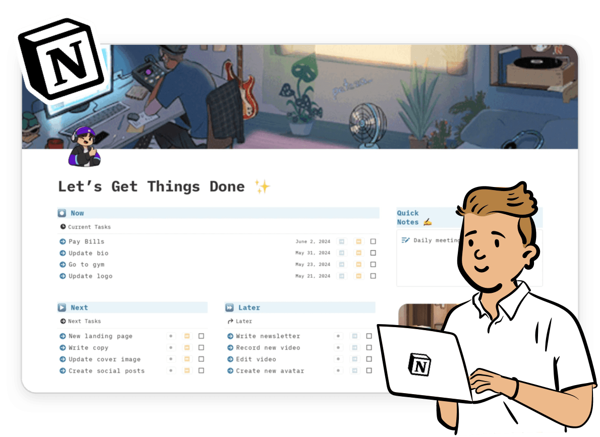 The 15 Best and Free Notion GTD Templates for 2024 (Getting Things Done)
