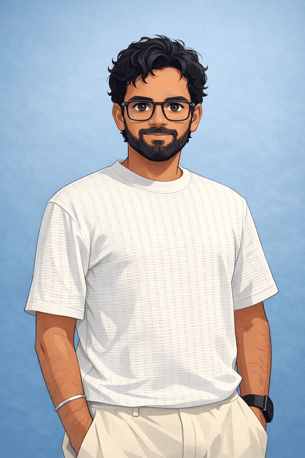 Portrait of portfolio creator – front view