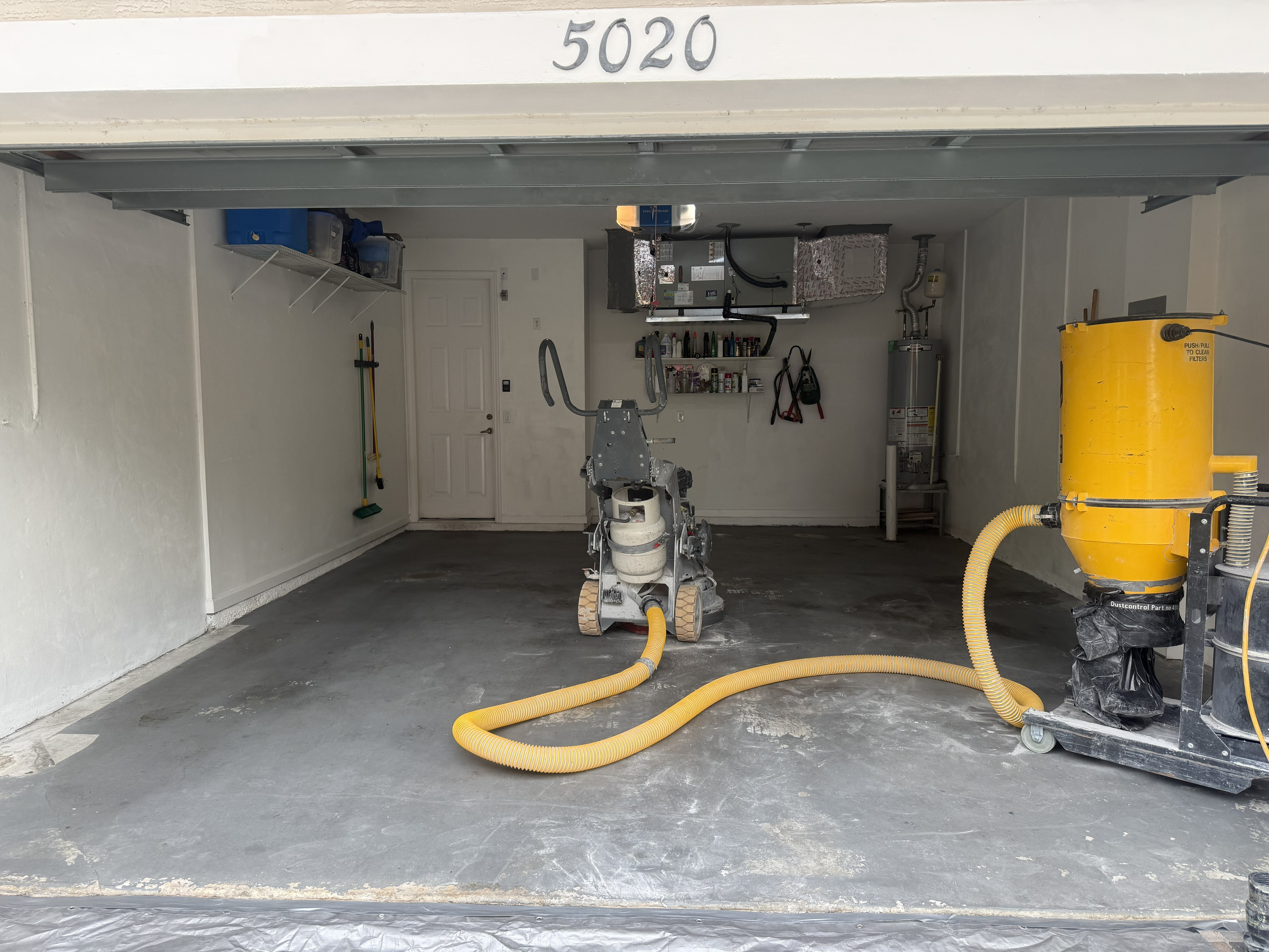 Garage Creekbed before floor coating
