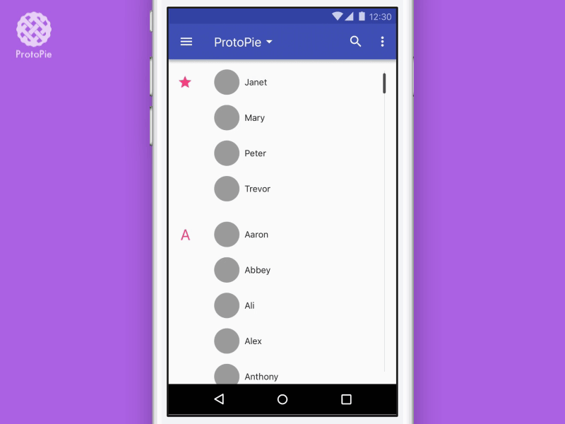 sticky label interaction