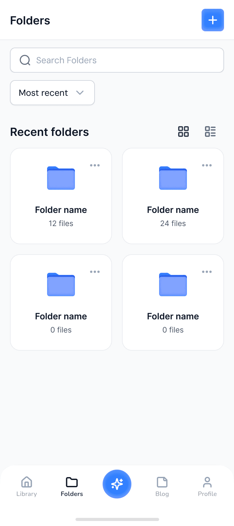 Notize App Folders