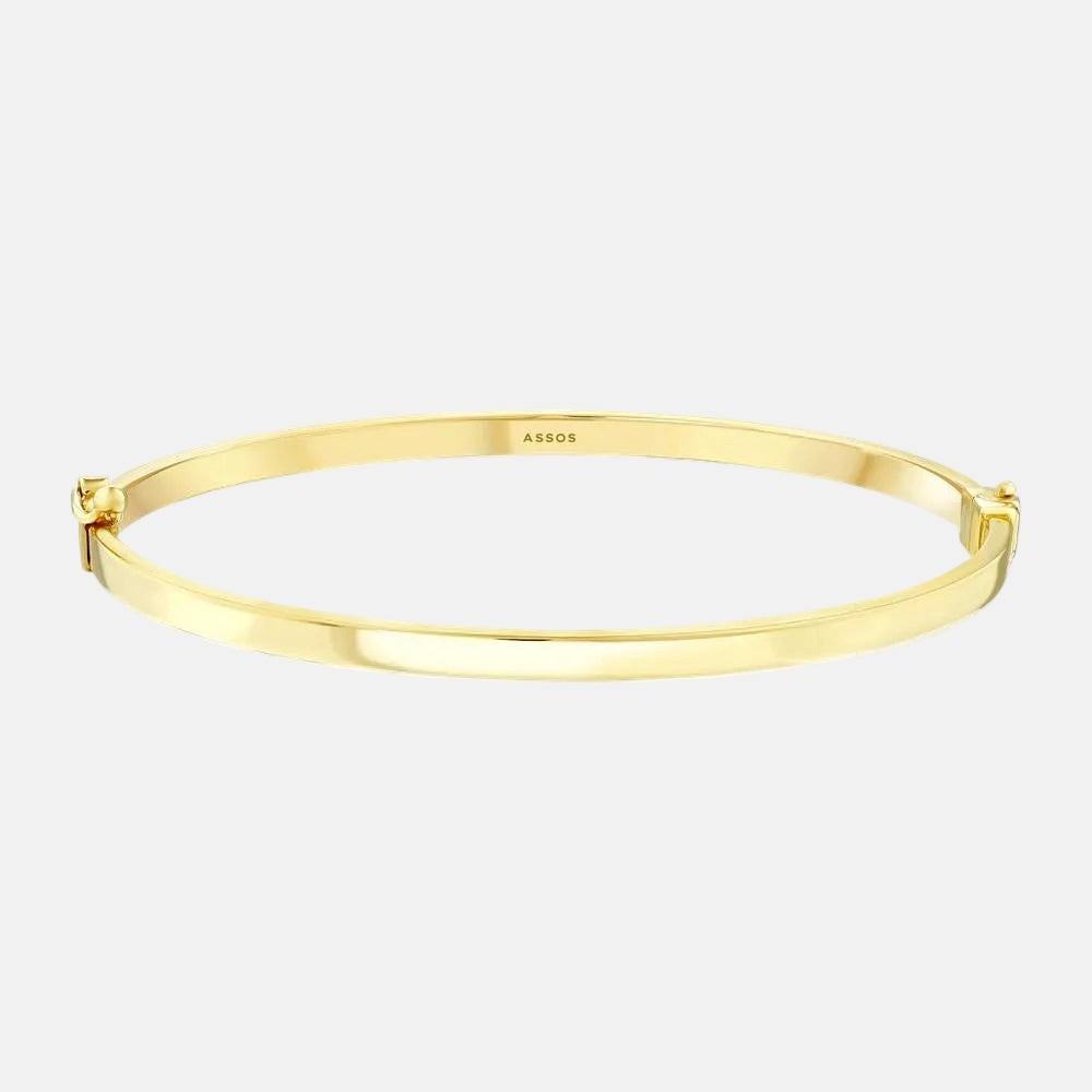 Assos 14 Ayar Altın Kelepçe Bilezik ABLZ0215-Y-3MM-5632