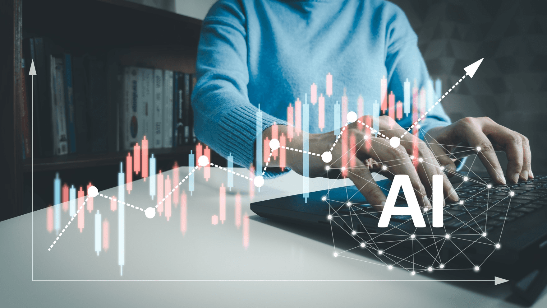  Person using AI for financial analysis -  AI Sales Prospecting Tools