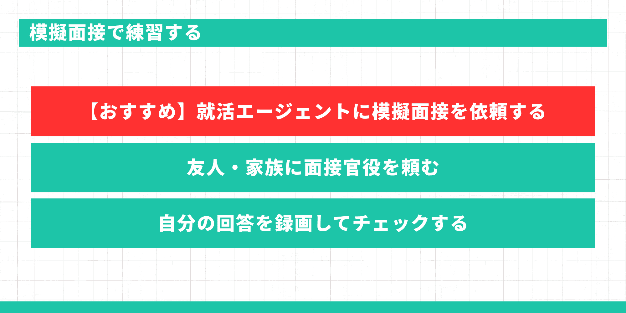 模擬面接の練習方法3選