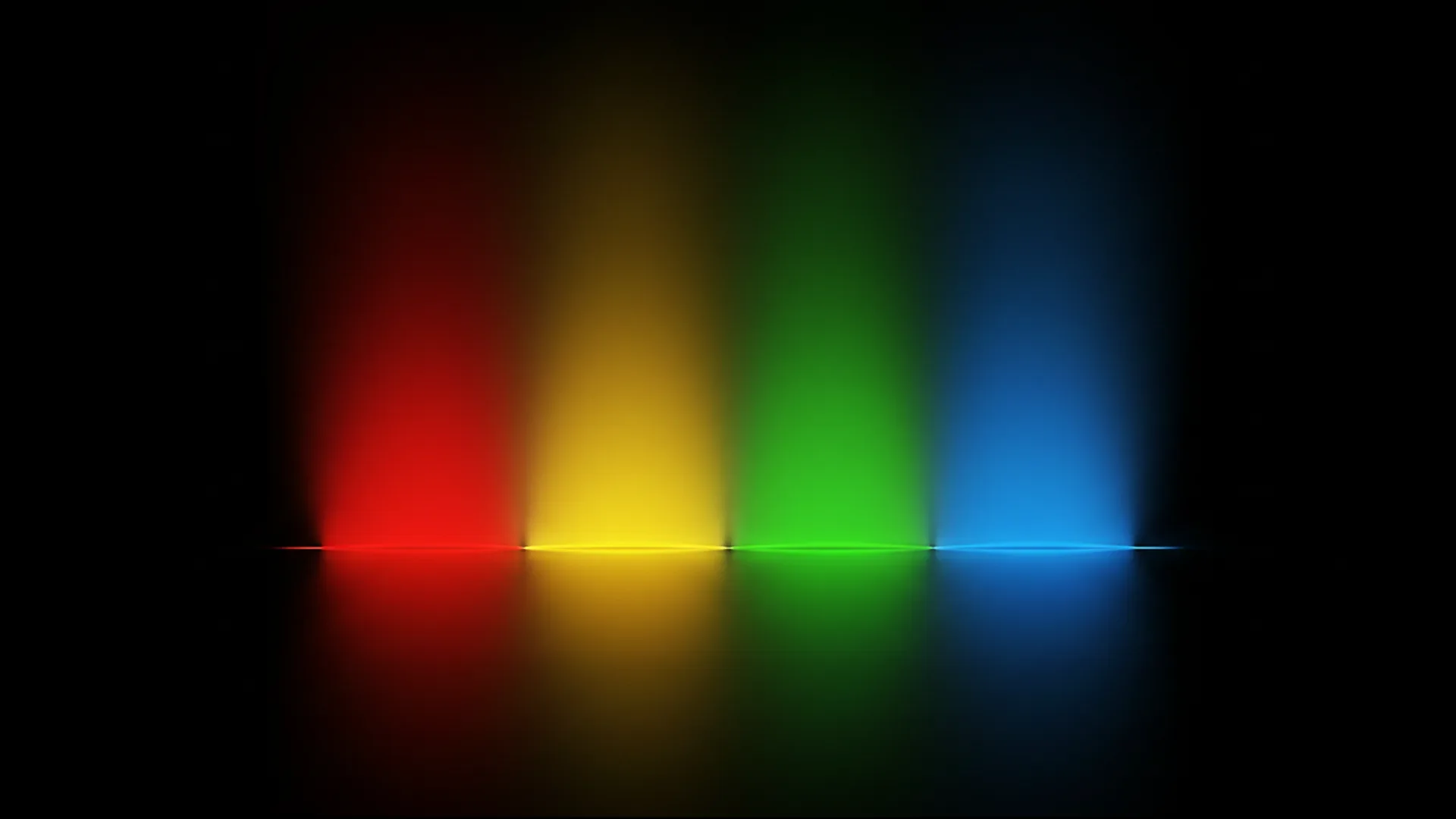 Blurred lights in shades of classic Windows colors.