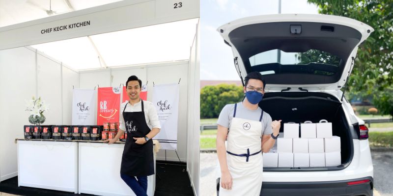 Founder cafe Chef Kecik menbina bisnes dessert nya, bermula dengan menjual brownies di pameran dan mengambil pesanan dari kawan-kawan.