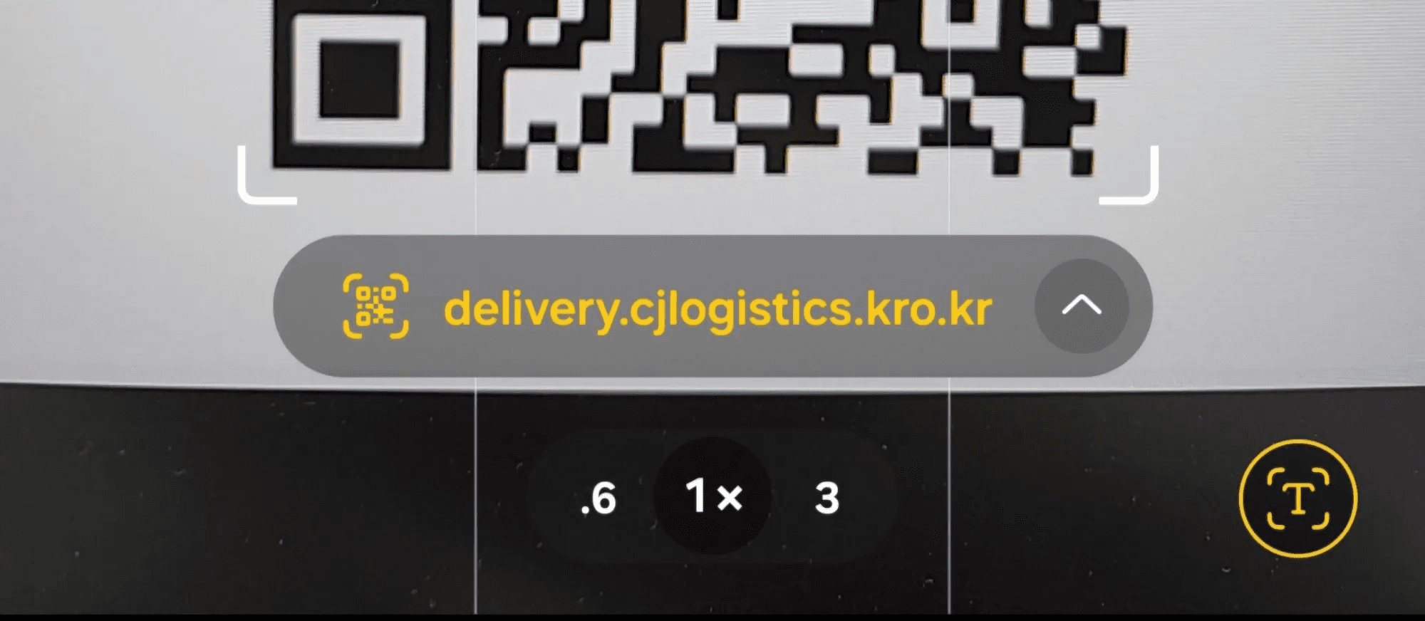 Malicious link displayed upon QR code scan