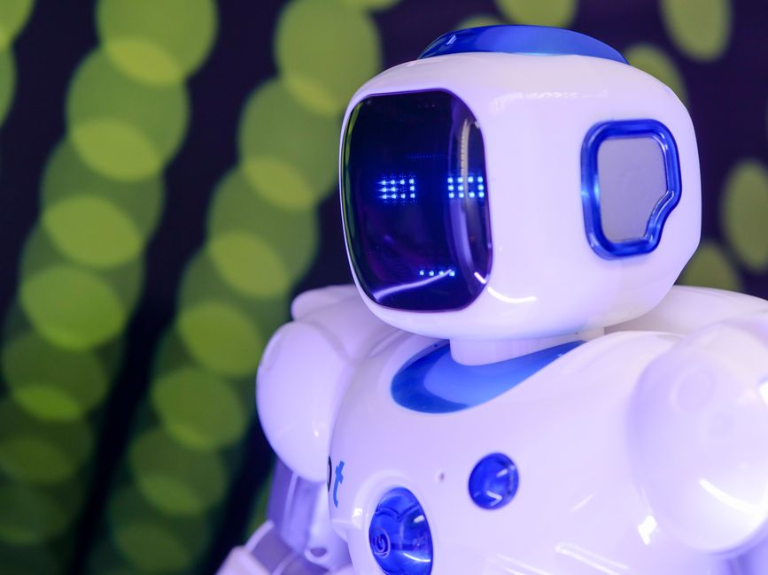 Modern search engine crawler bot indexing a website database