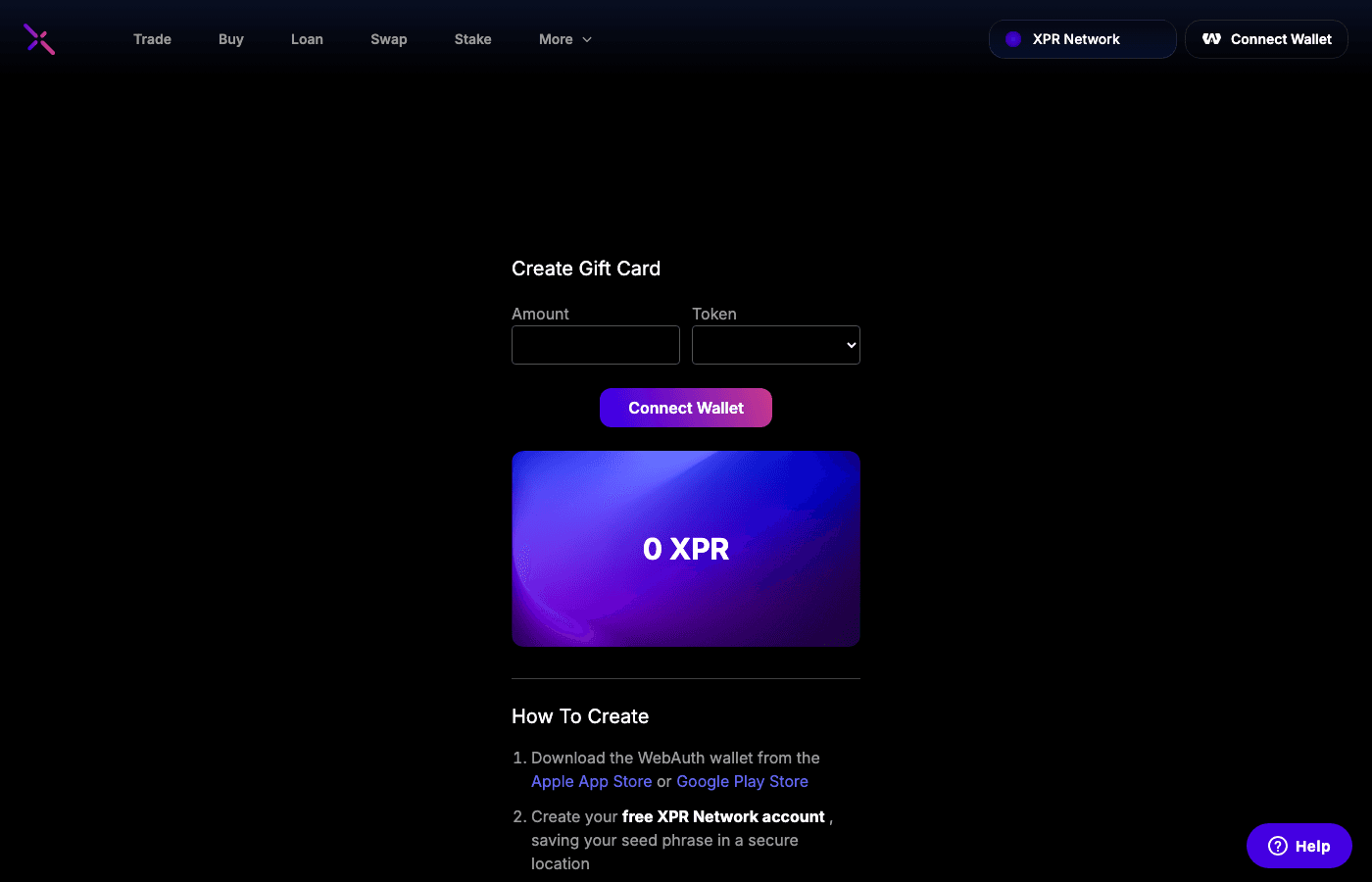 Metal X Gift creation flow