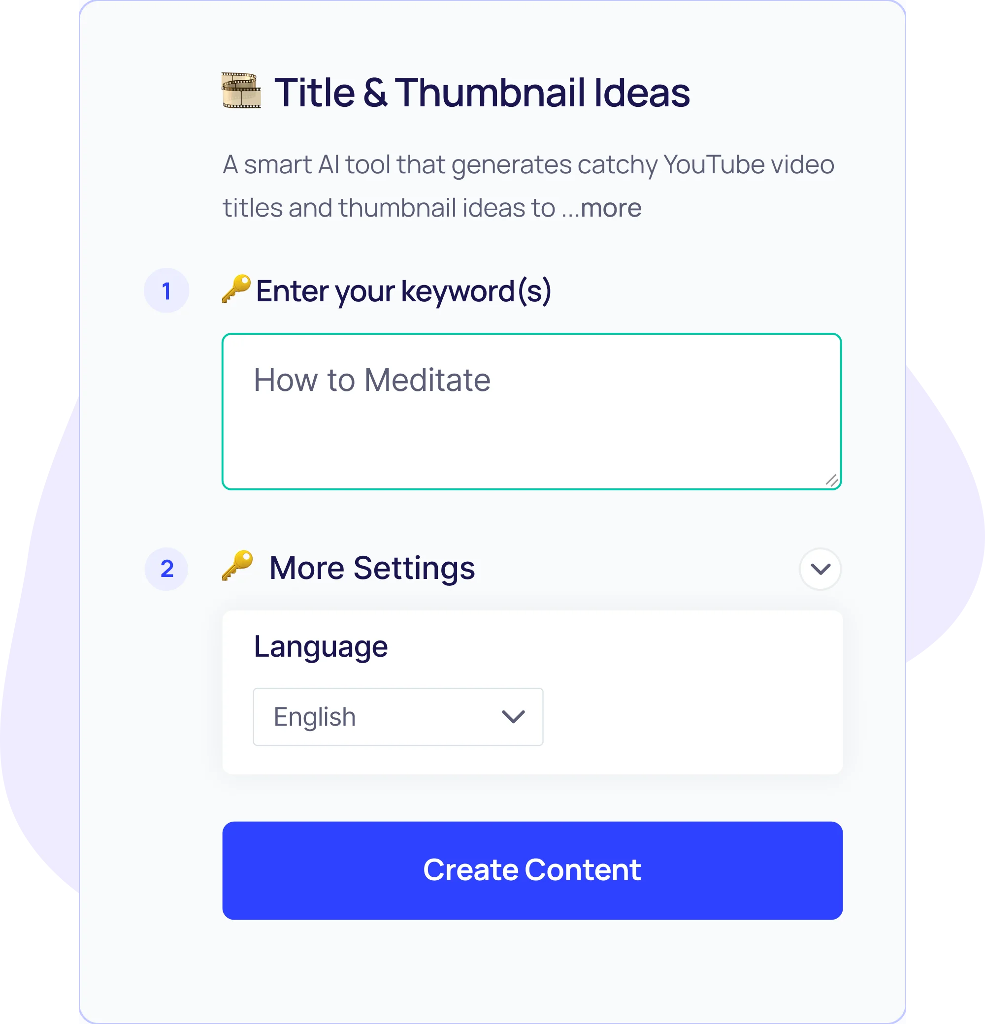YouTube Title Generator Step - 2