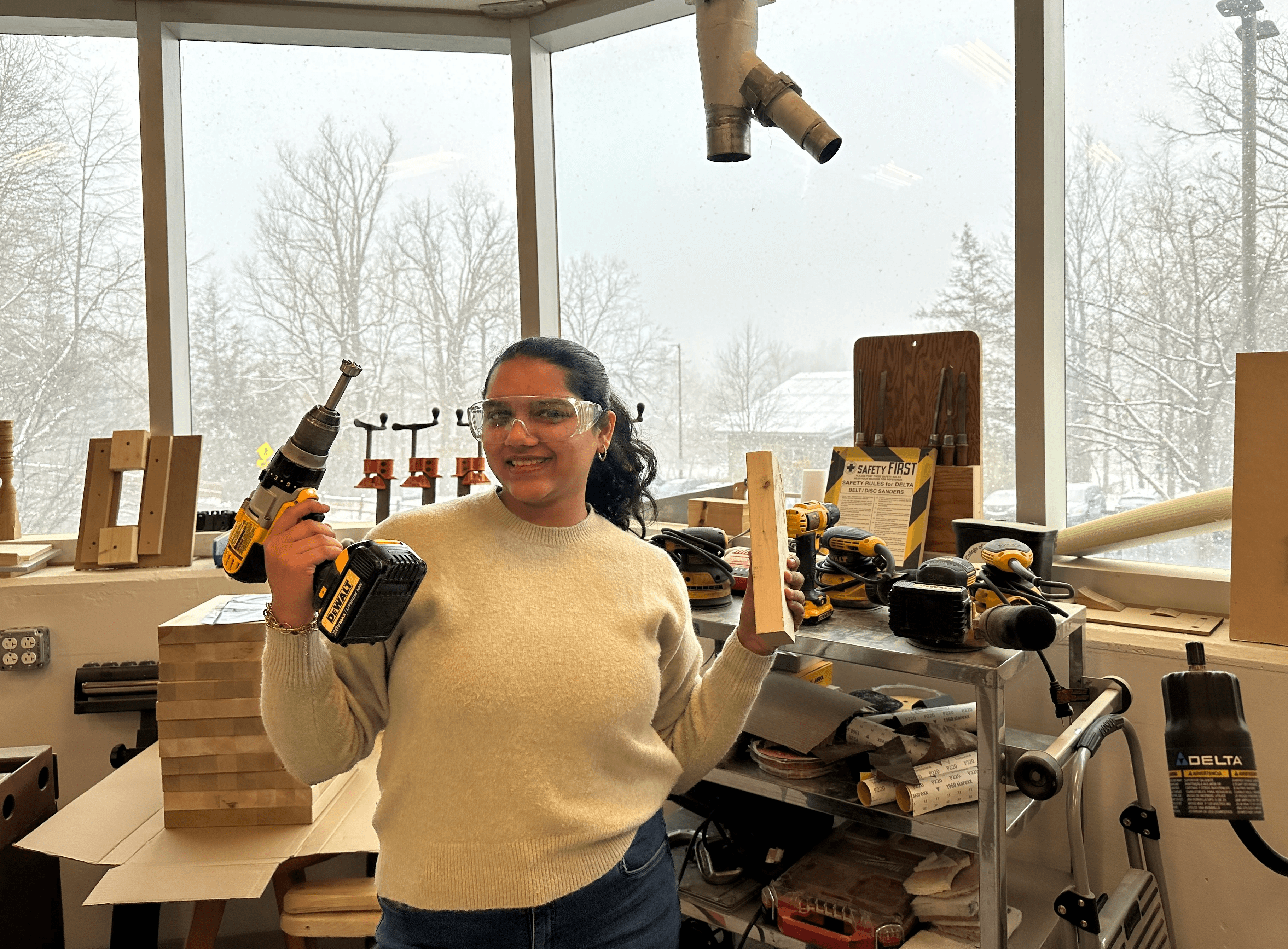 Woman with color palette