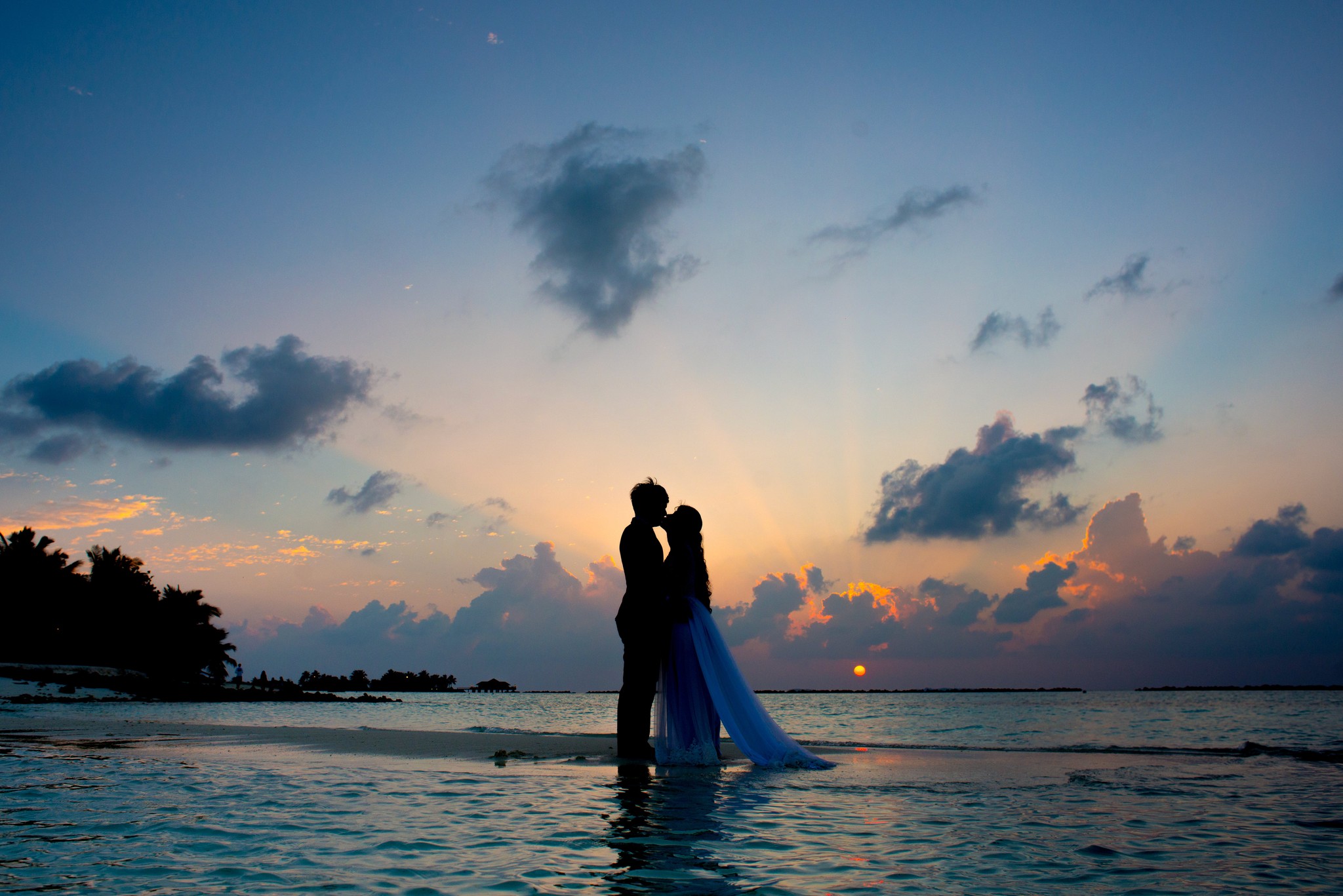 married couple on the beach