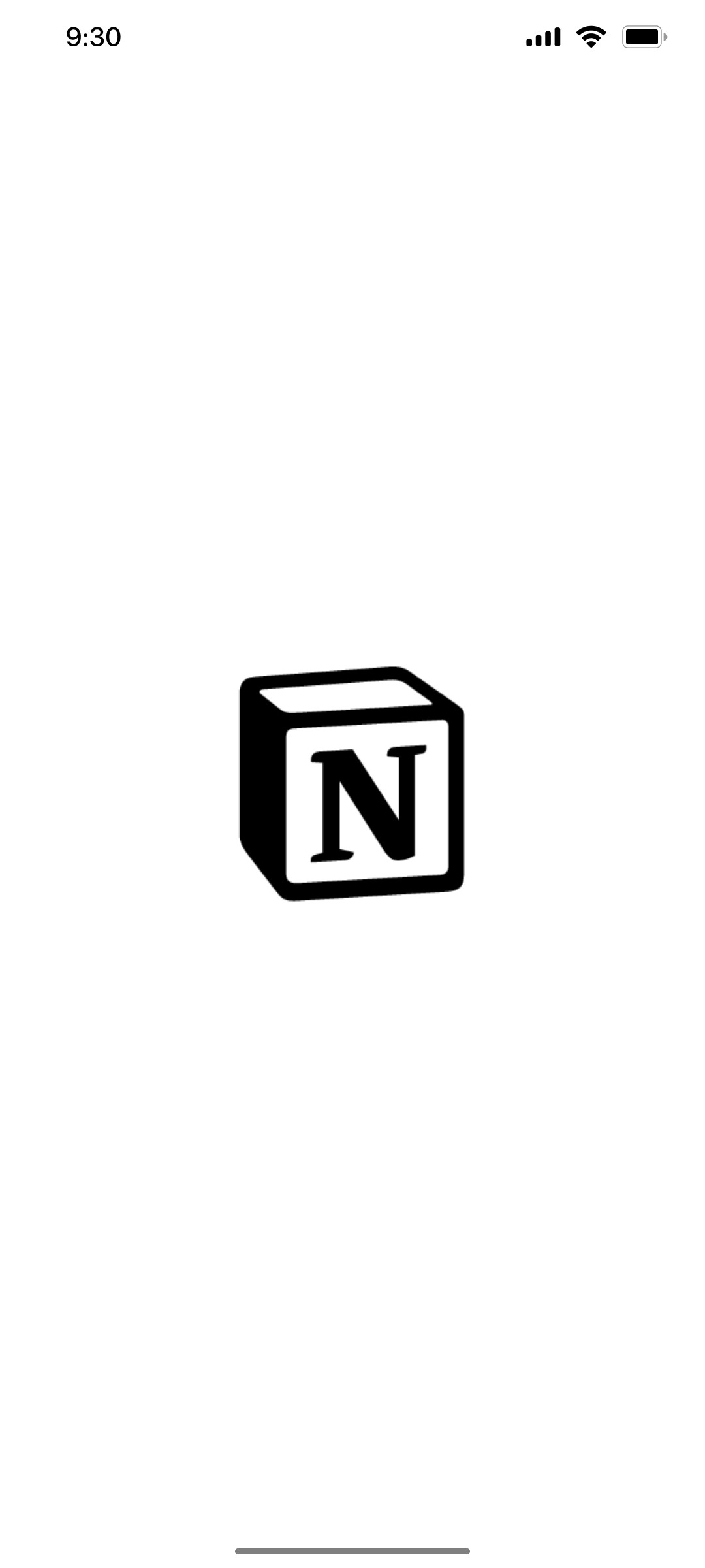 Notion App Splash Screen