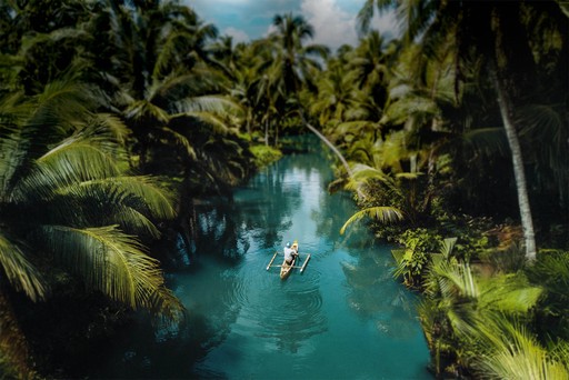 A traveler on a trip through Southeast Asia