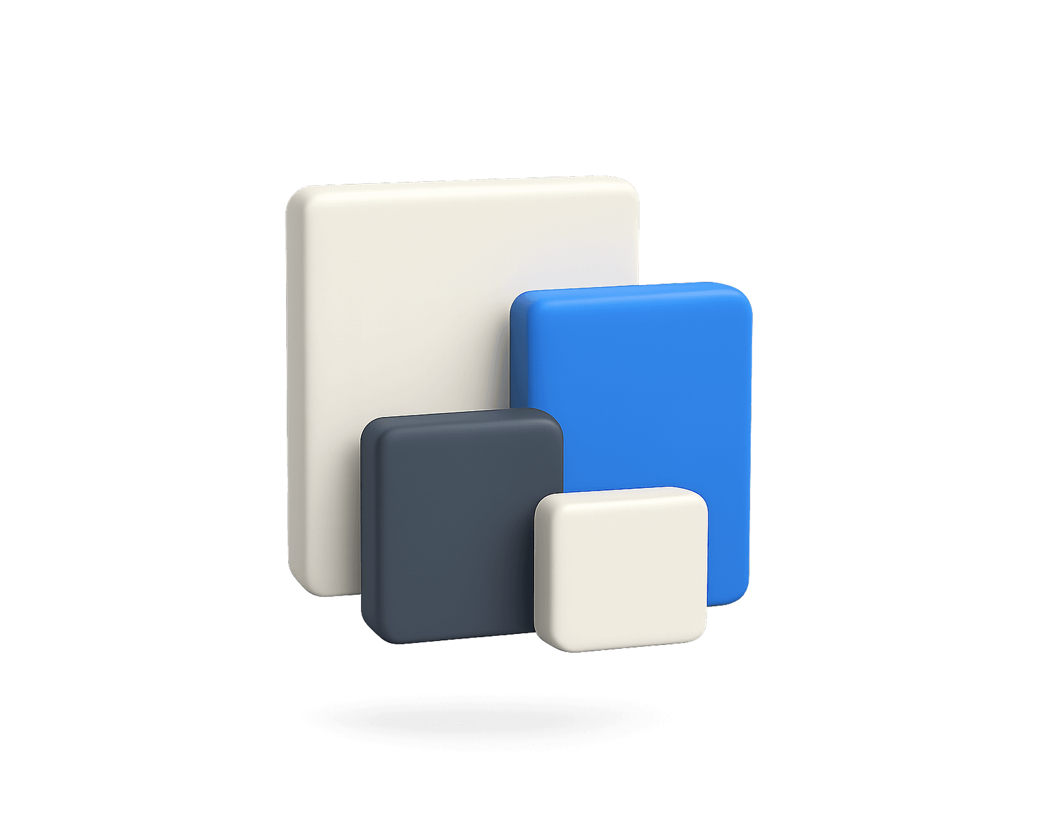 3D stacked blocks in neutral colors representing wide language and style coverage