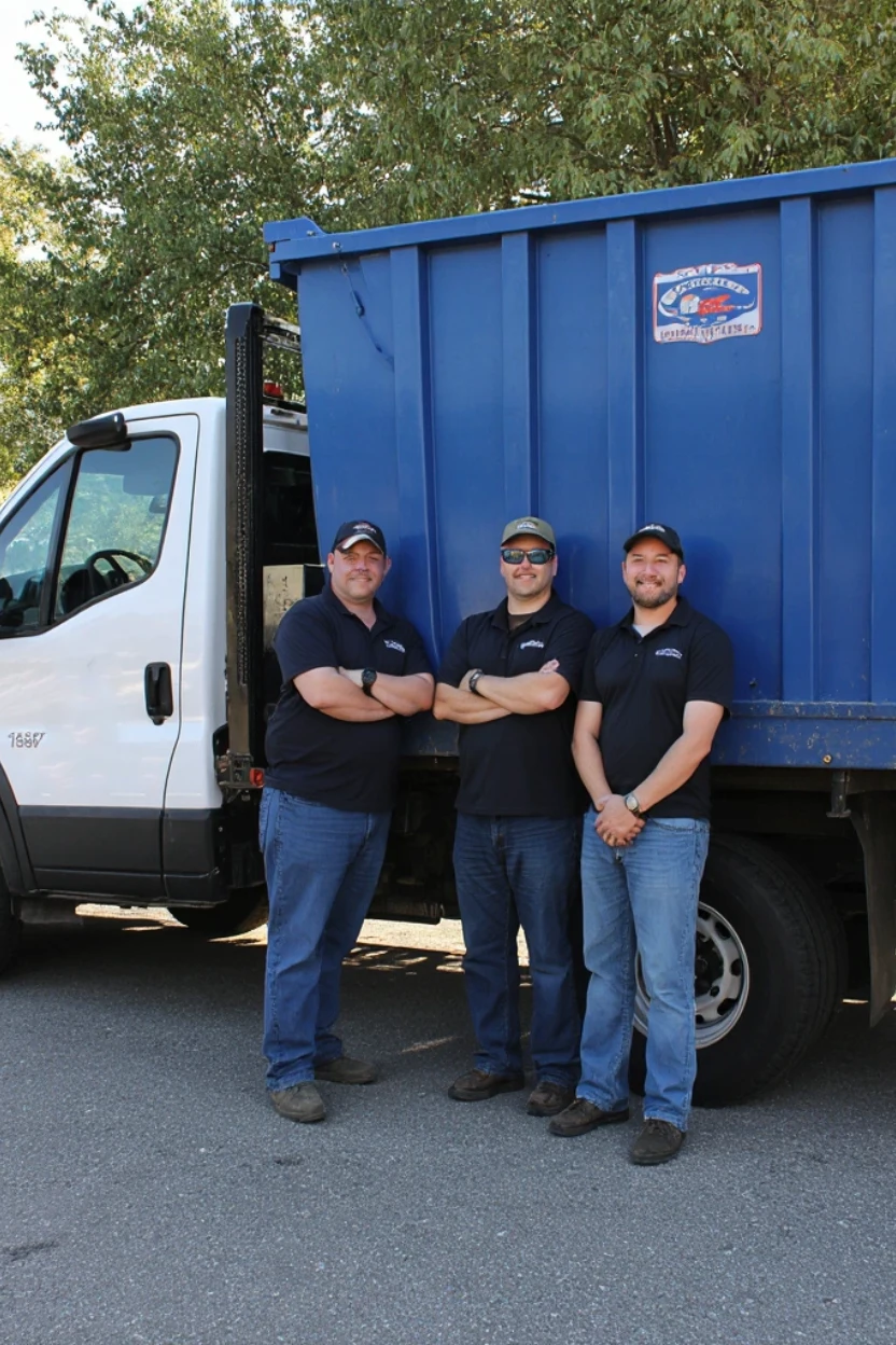 Junk Removal Team Next to Truck
