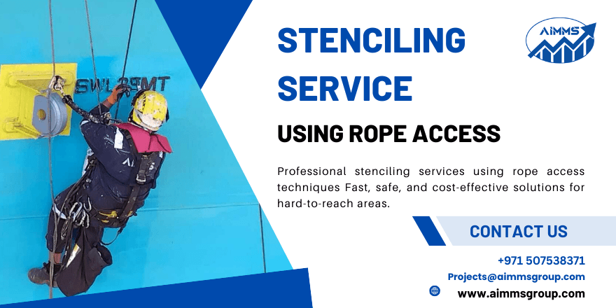 Stenciling Services using rope access