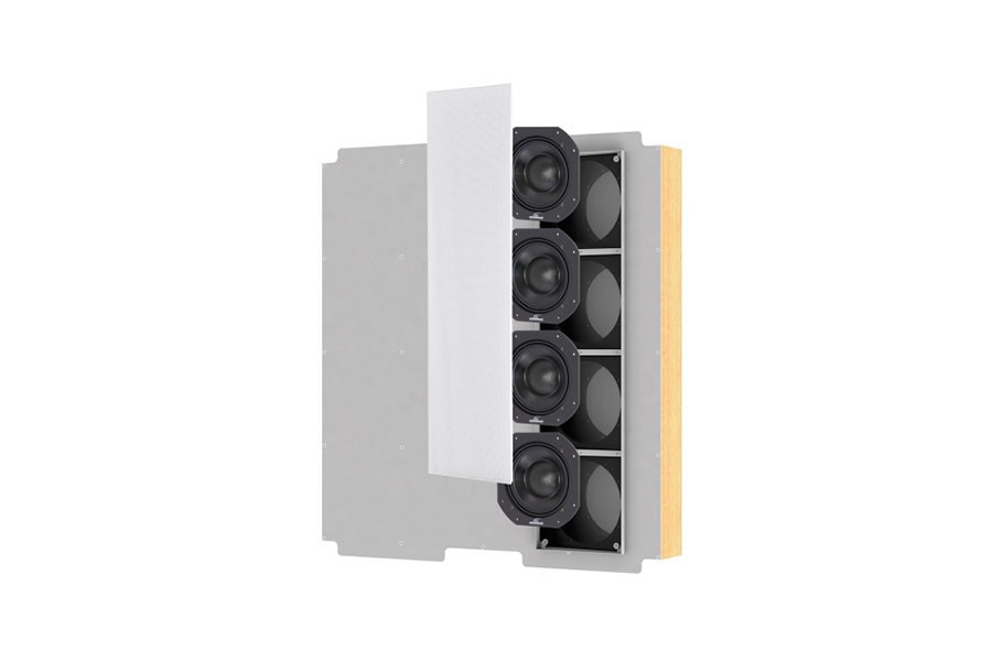 Black smart home device with screen showing time and temp