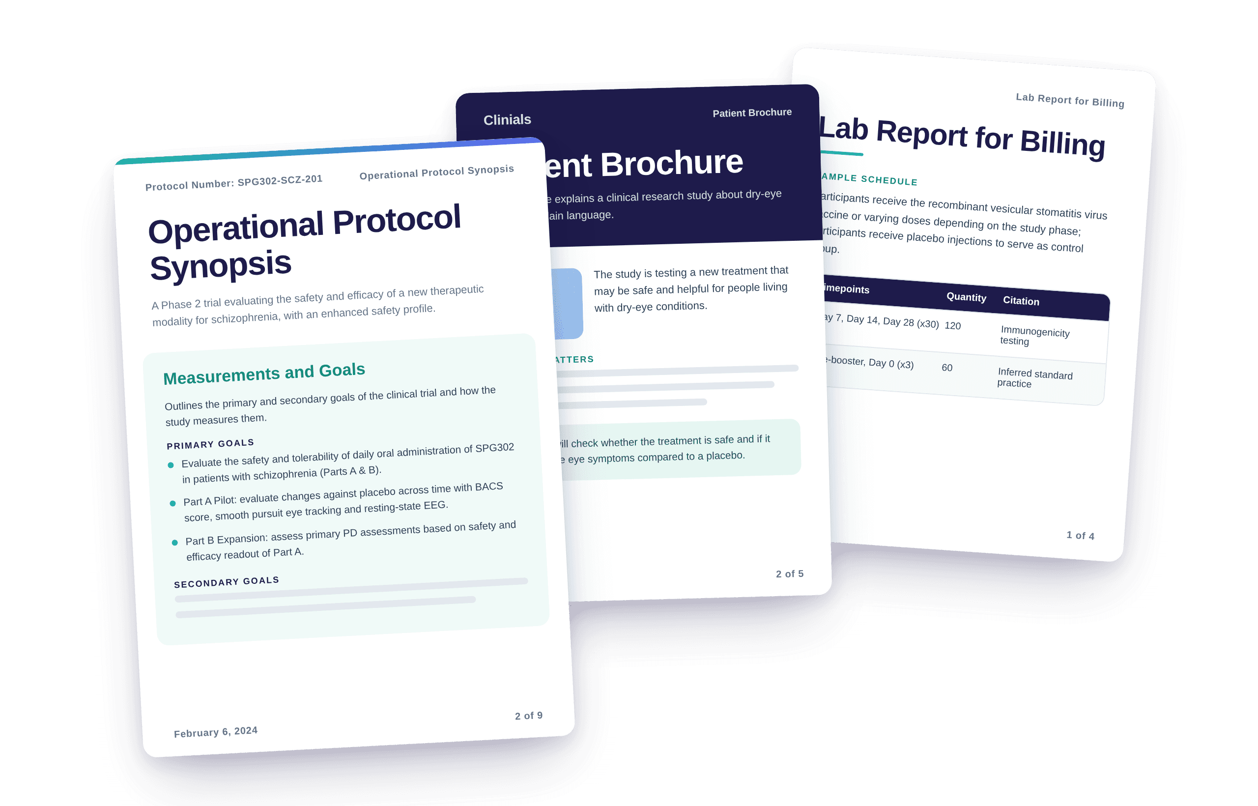 Example of Operational Protocol Synopsis