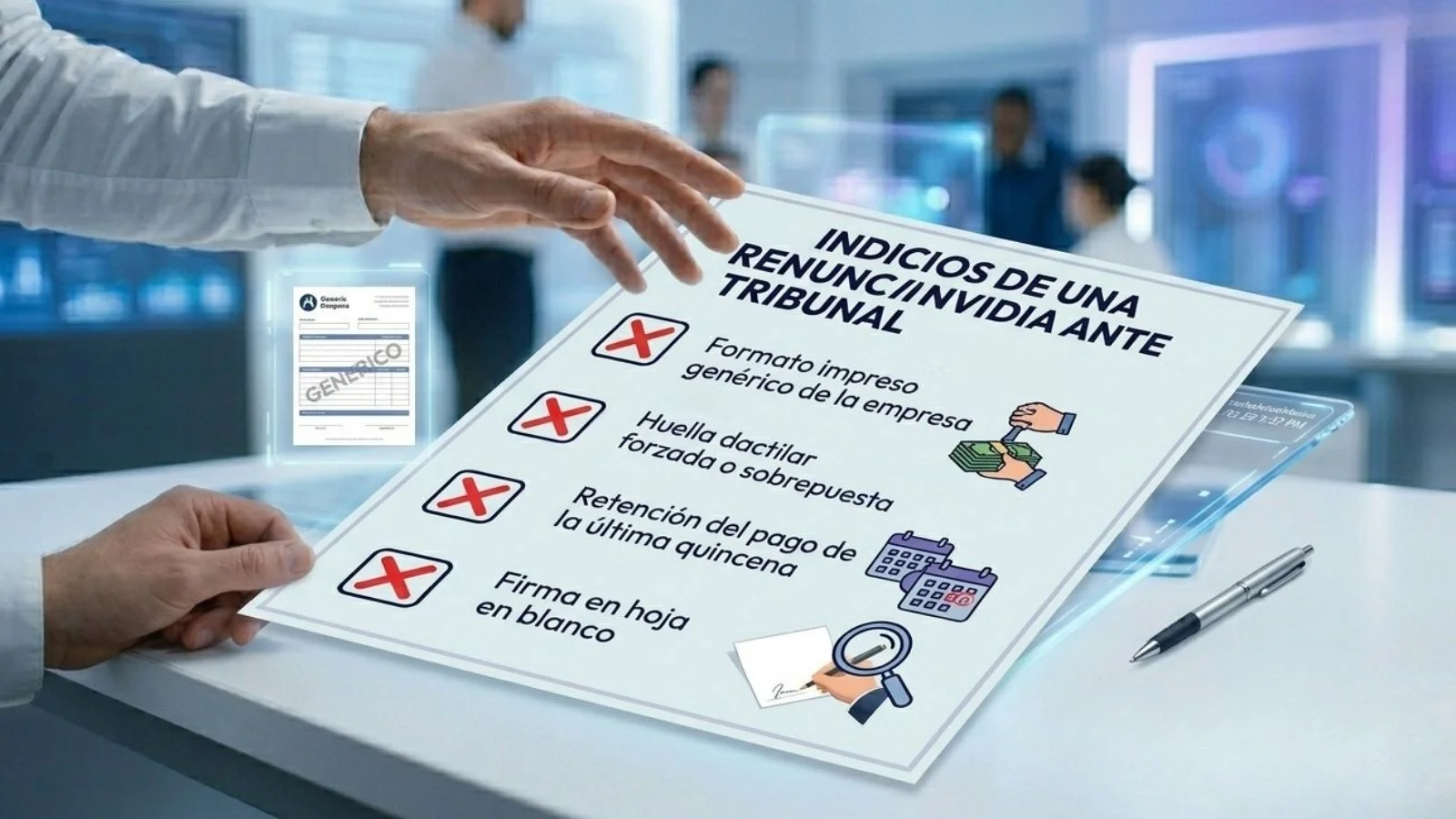 Indicios de una renuncia inválida ante el Tribunal