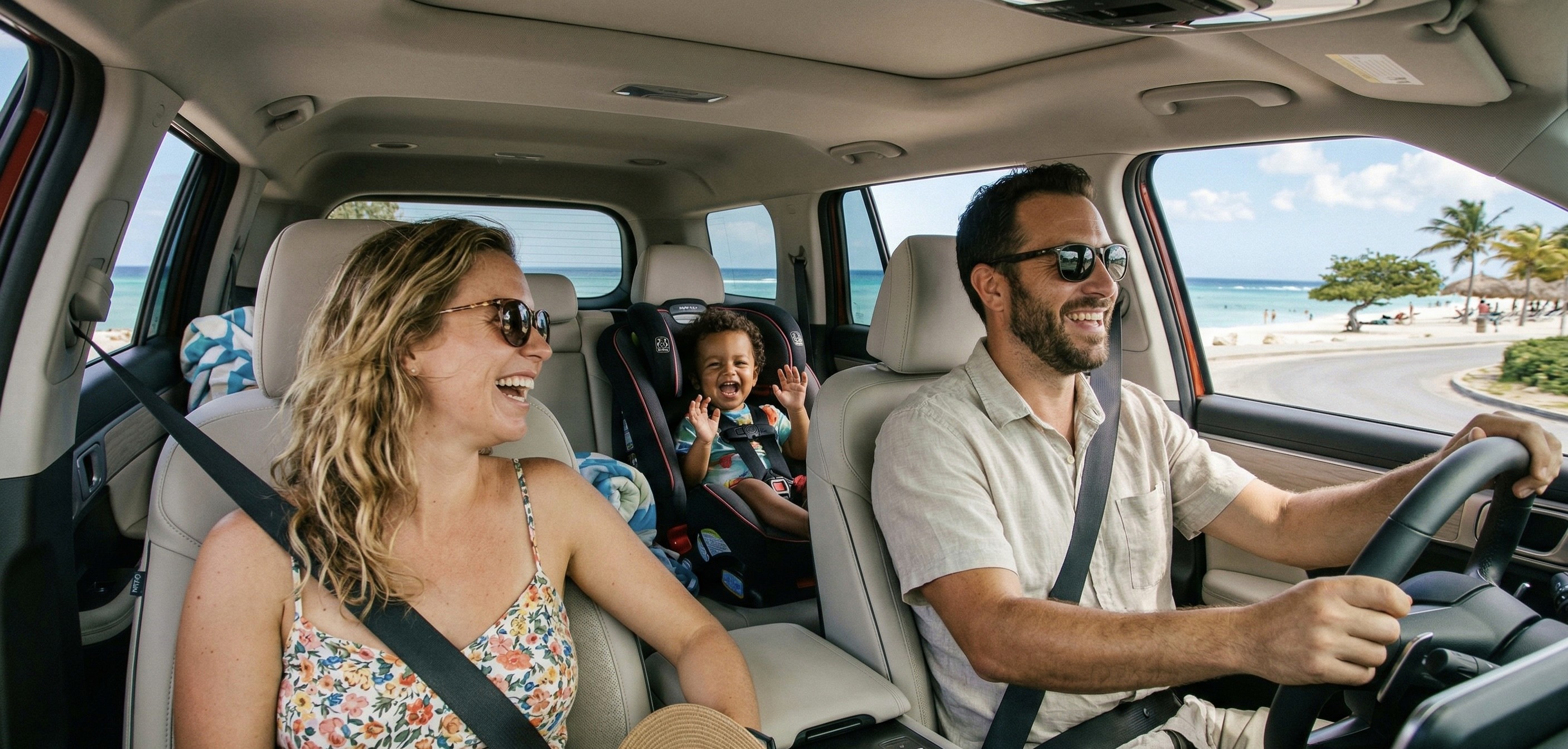 family inside car 
