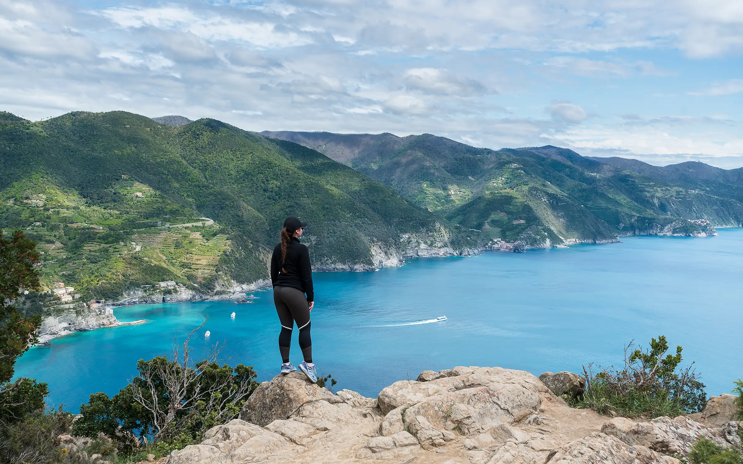 Utsikt fra stien mellom Levanto og Cinque Terre