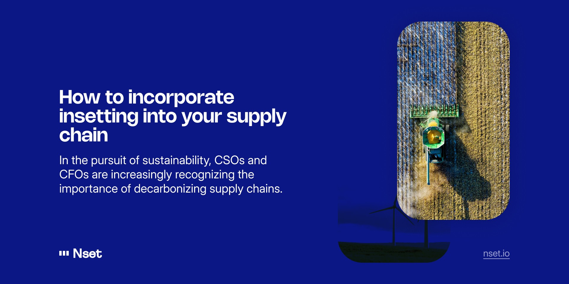 How to incorporate insetting into your supply chain