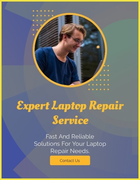 Laptop service banner design