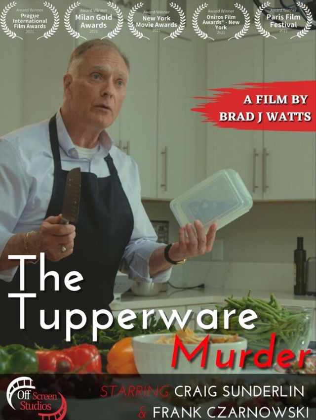 Still from 'Tupperware Murder' short film, of the main actor