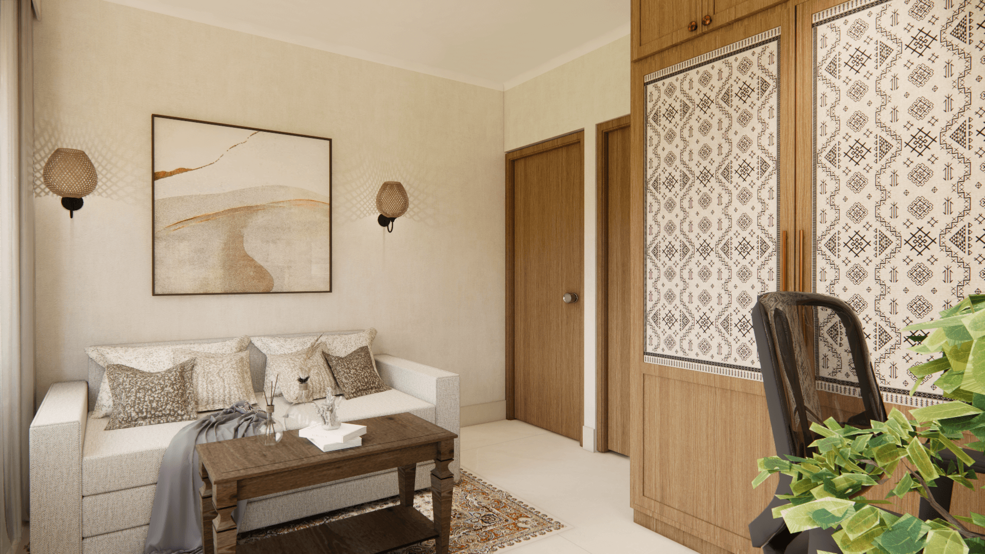 Project showcase image featuring a modern, refined interior.