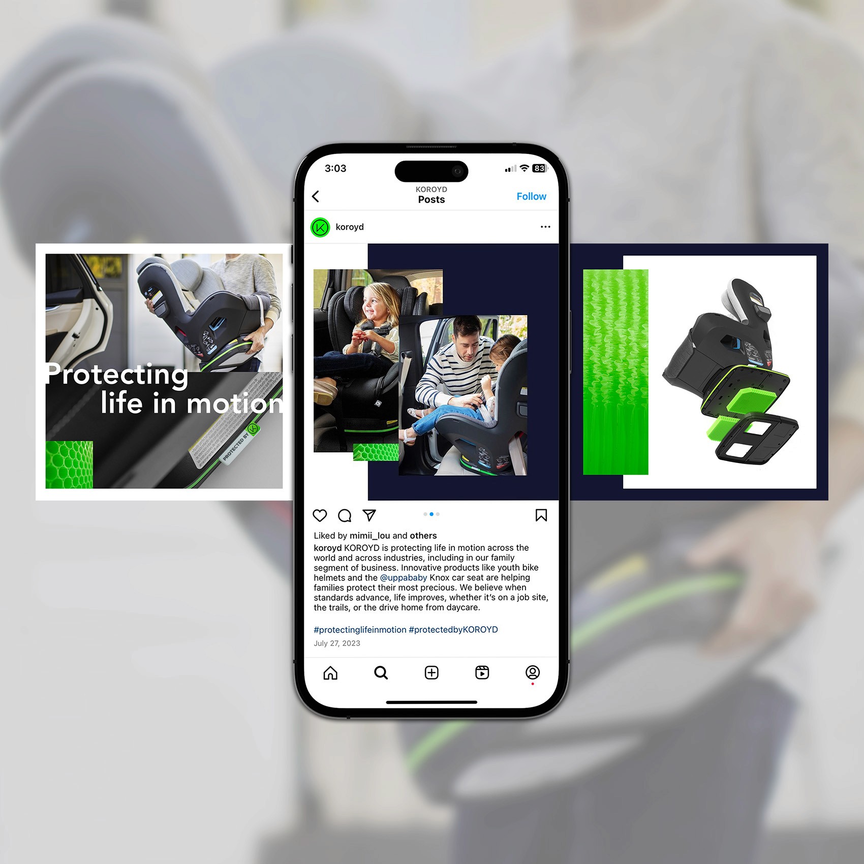 Koroyd technology car seats