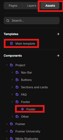 Editing footer content in the Starmedica template