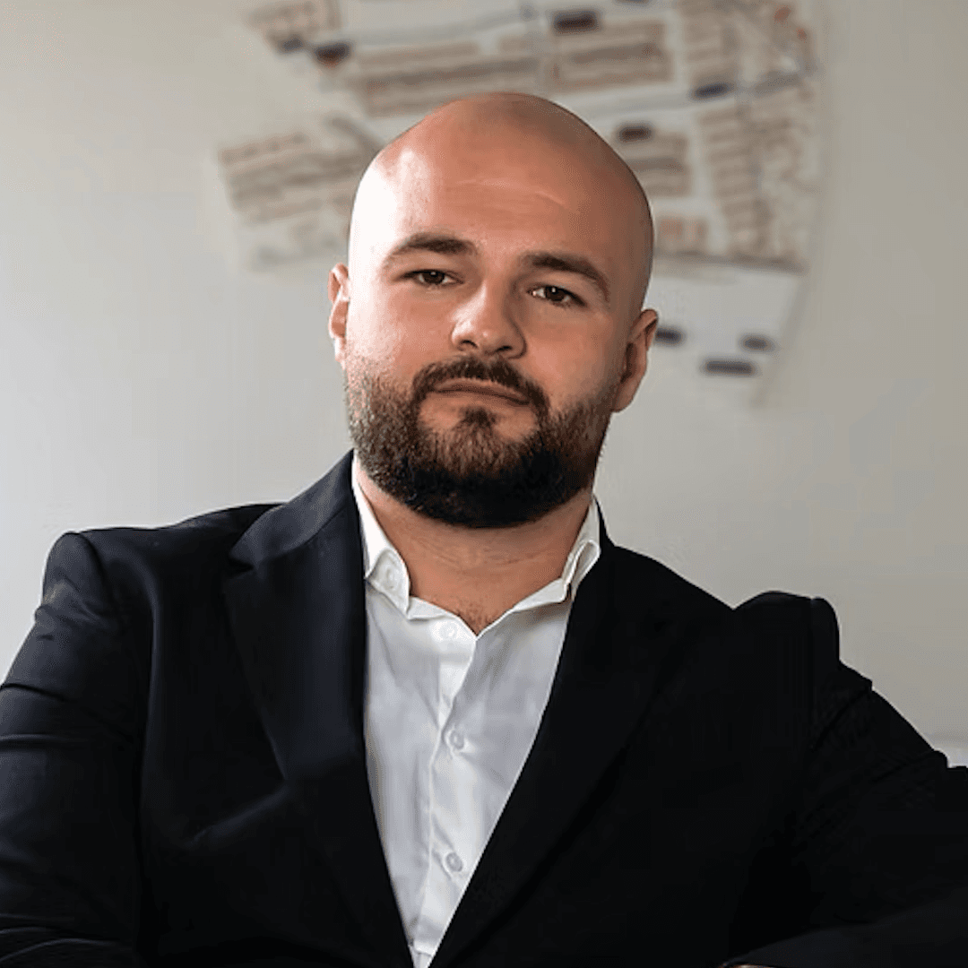 Portrait image of recently hired tech professional