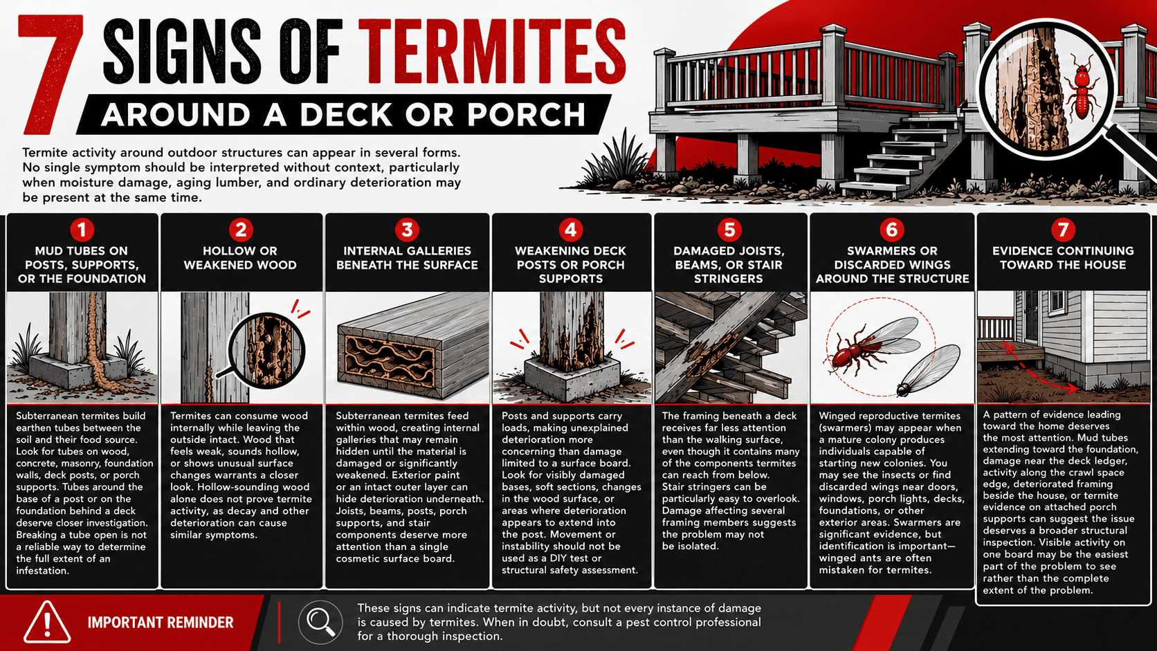 Image that shows 7 Signs of Termites Around a Deck or Porch